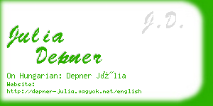 julia depner business card